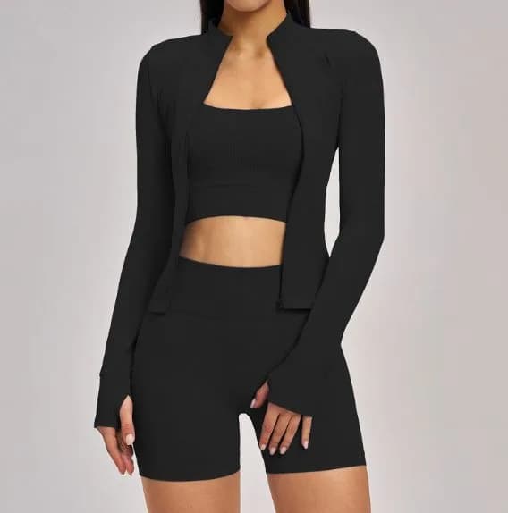 7755 Jacket + 5518-1 Bra + 7655 Shorts ( 3-Piece Set ) TZ5518-5 — product image 1