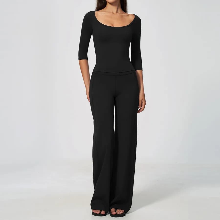 5575 Mid Sleeve + 5575-2 Wide-leg Pants Set TZ5575-9 — product image 1