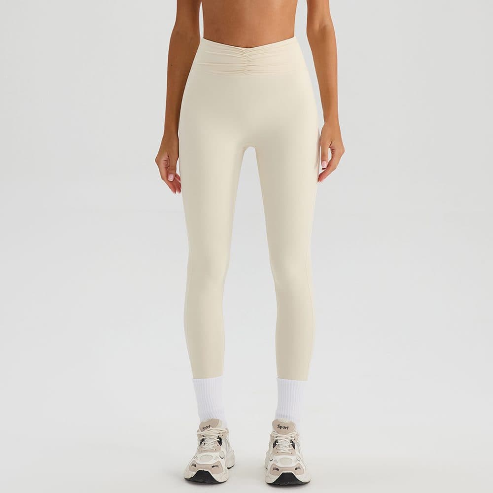 High-Waist Tummy-Control Ruched Stretch Sculpting Yoga Pants KW433 — product image 1