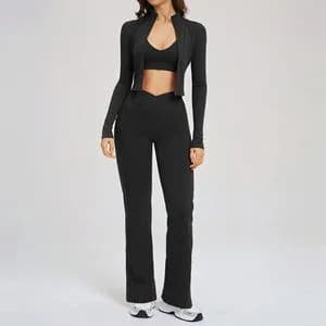 2539 Jacket + 2539 Bra + 2030-2 Flared Pants ( 3-Piece Set ) TZ2539-12 — product image 1