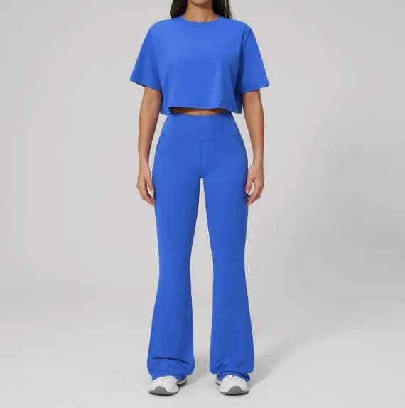 3091 Short Sleeve + 3091-2 Flared Pants TZ3091-8 — product image 1