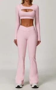 4501 Long Sleeve + 9177 Flared Pants Set TZ4501-2 — product image 1
