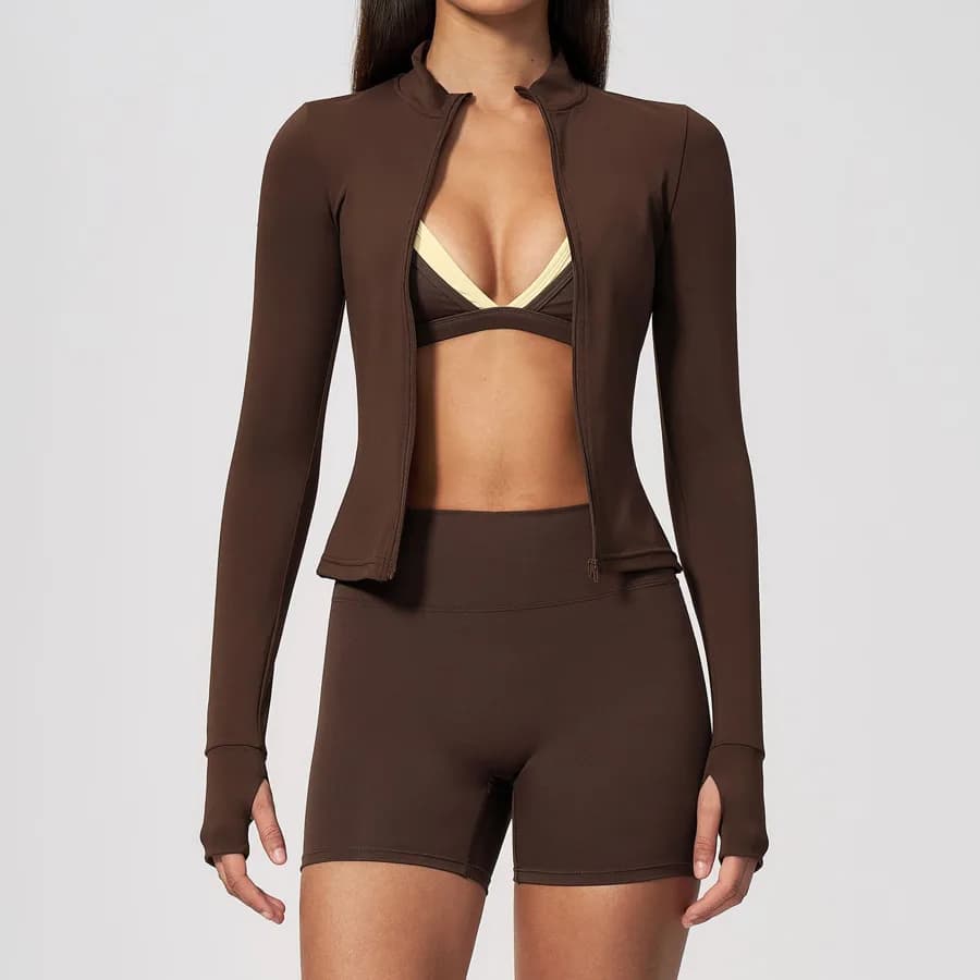 6116-1 Bra + 9300 Shorts + 6116 Long Sleeve 3-Piece Set TZ6116-18 — product image 1