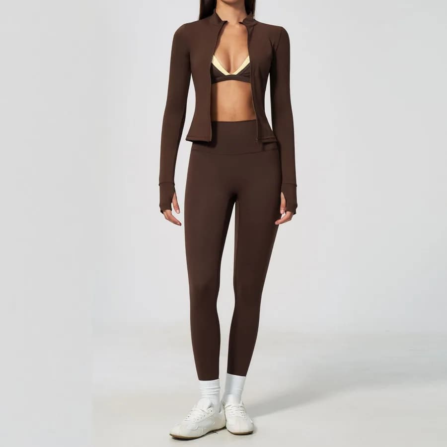 6116-1 Bra + 6116 Pants + 6116 Long Sleeve 3-Piece Set TZ6116-19 — product image 1