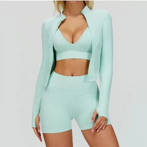 7790 Bra + 7725 Jacket + 7790 Shorts 3-Piece Set TZ7790-3 — product image 1