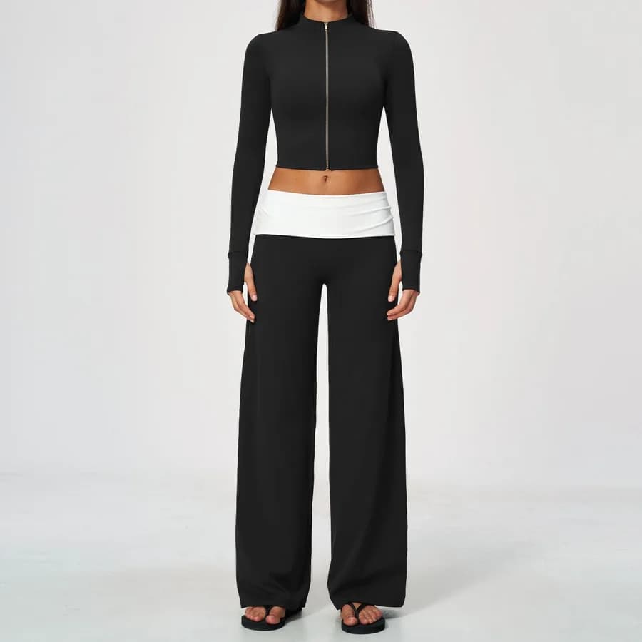 9666 Jacket + 9666-2 Wide-leg Pants TZ9666-3 — product image 1
