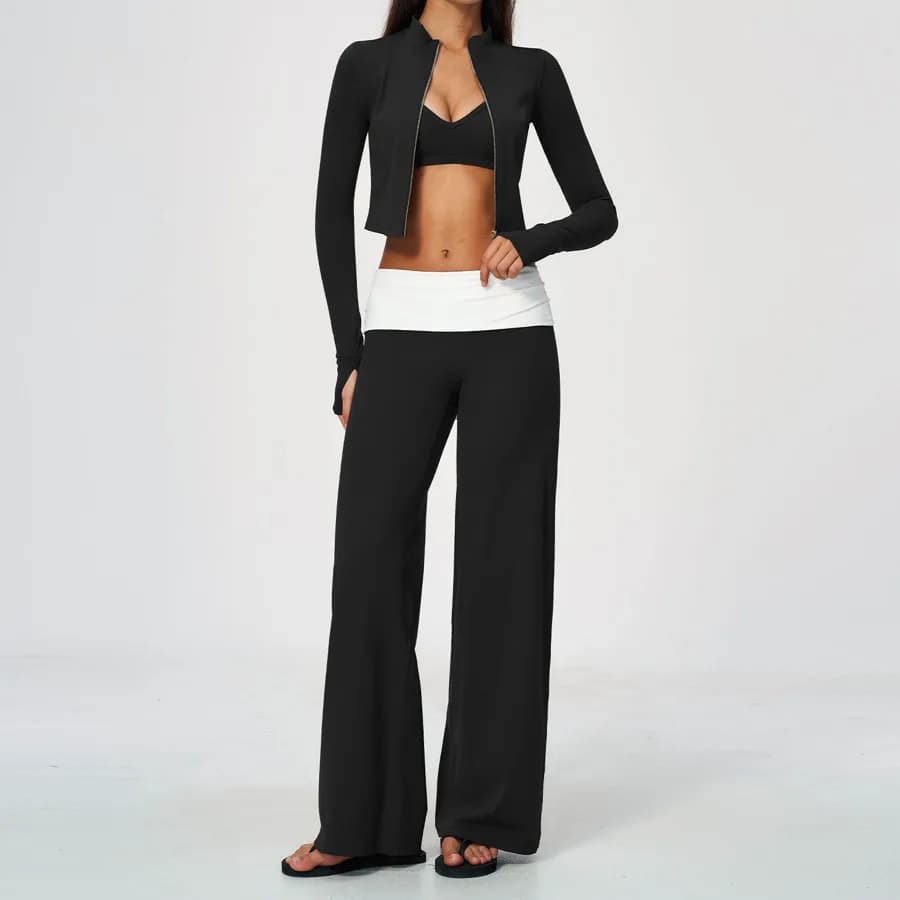 9666 Bra + 9699-2 Wide-leg Pants + 9666 Jacket TZ9666-4 — product image 1