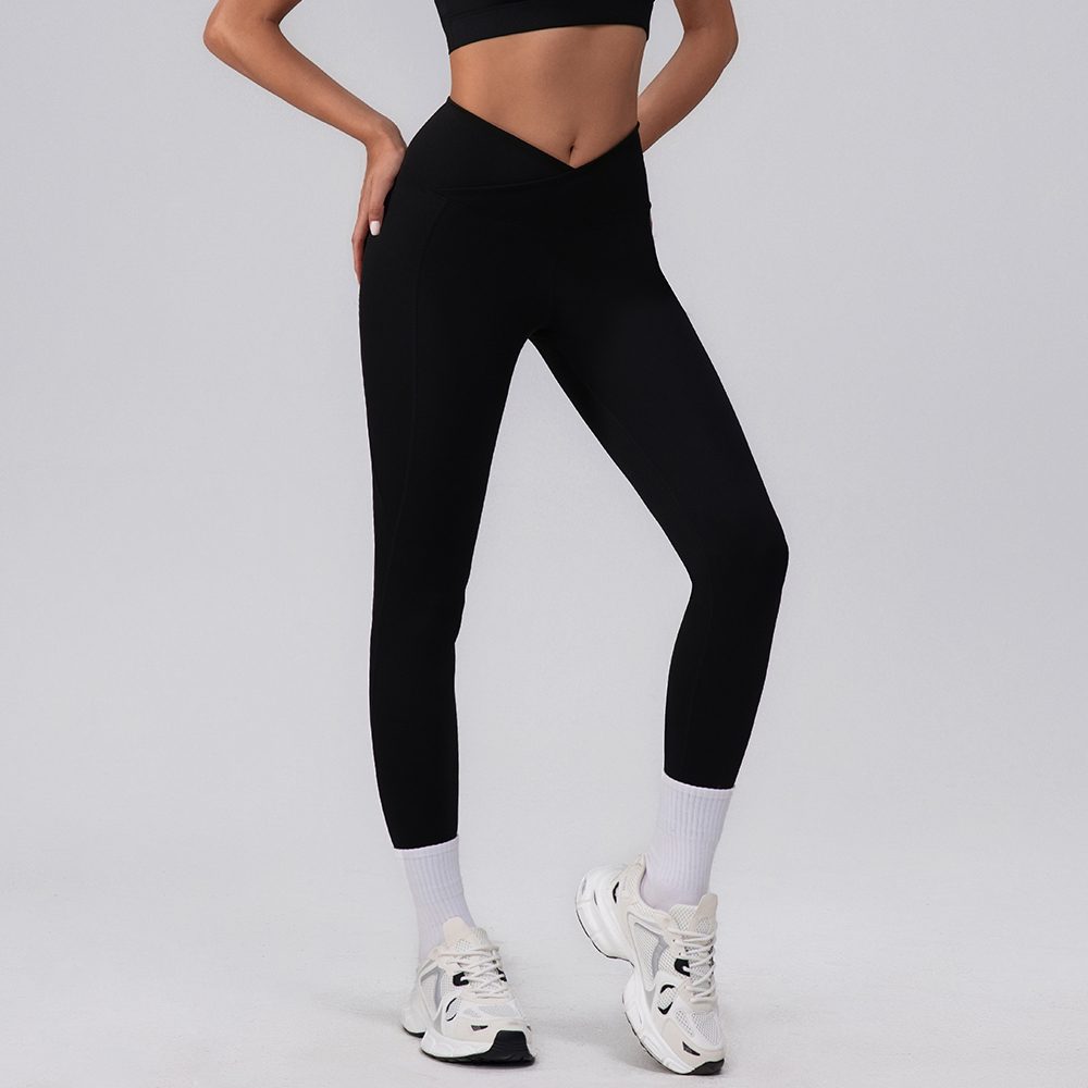 High-Waist Cross Fitted Leggings KW421 — product image 1