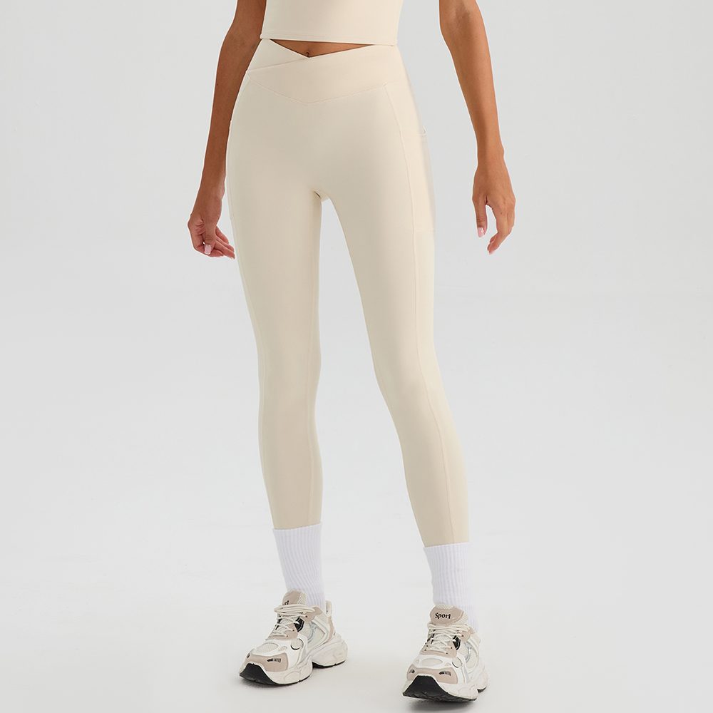 High-Waist Cross Tummy-Control Stretch Pants KW441 — product image 1