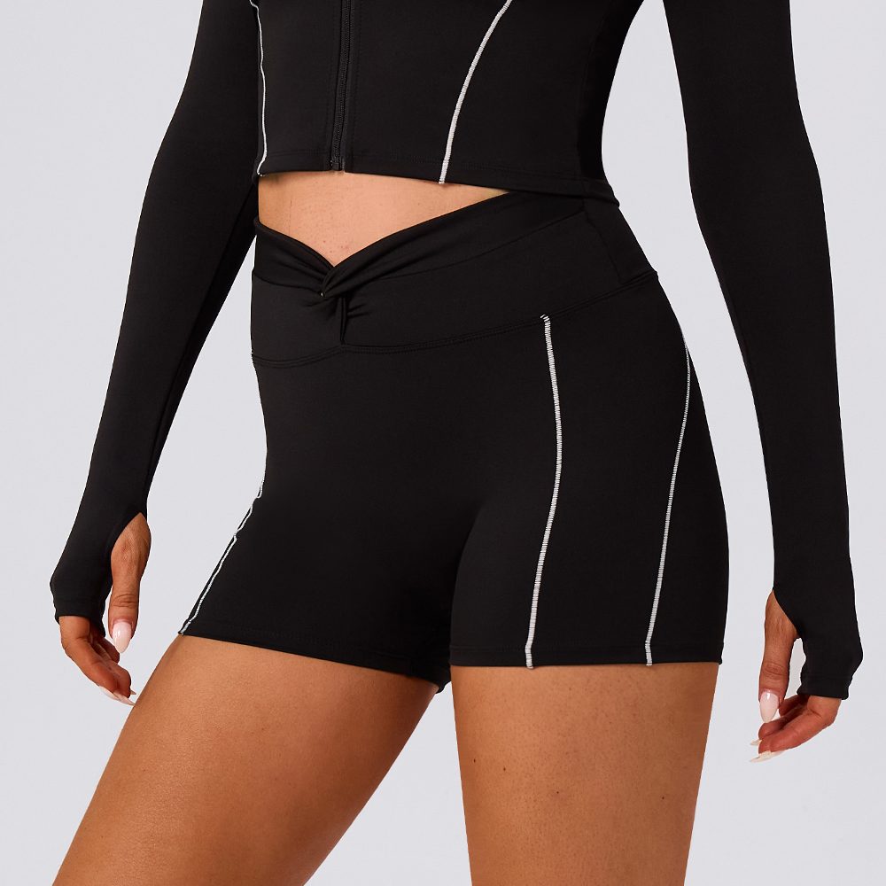High-Waist Twist Tummy-Control Sculpting Shorts KW453 — product image 1