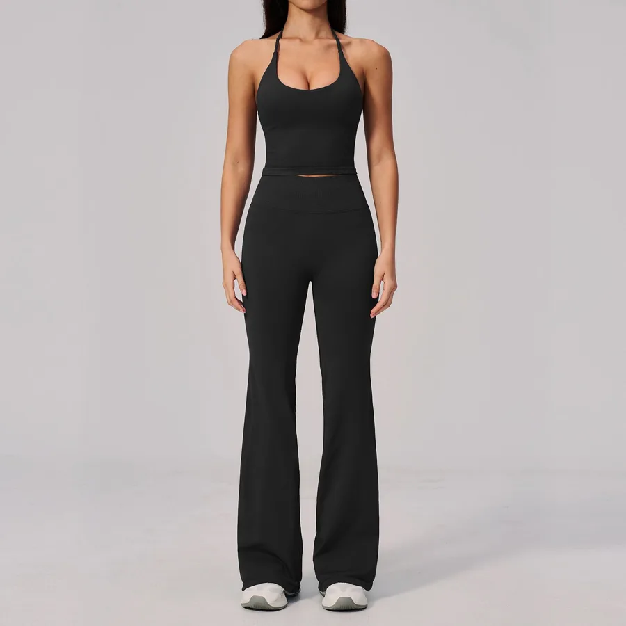 2557-1 Halter Tank + 2557-2 Straight-leg Pants Set TZ2557-6 — product image 1