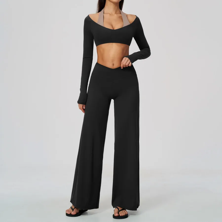 2588-2 Long Sleeve + 2588-2 Wide-leg Pants Set TZ2588-8 — product image 1