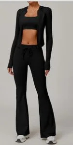 3012 Bra + 3012 Jacket + 3012 Flared Pants Set (3 -Piece Set ) TZ3012-6 — product image 1