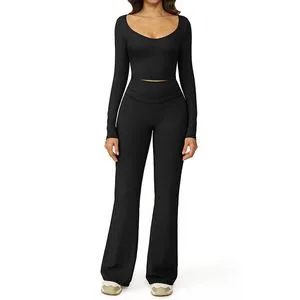 3109 Long Sleeve + 3109 Flared Pants Set TZ3109-9 — product image 1