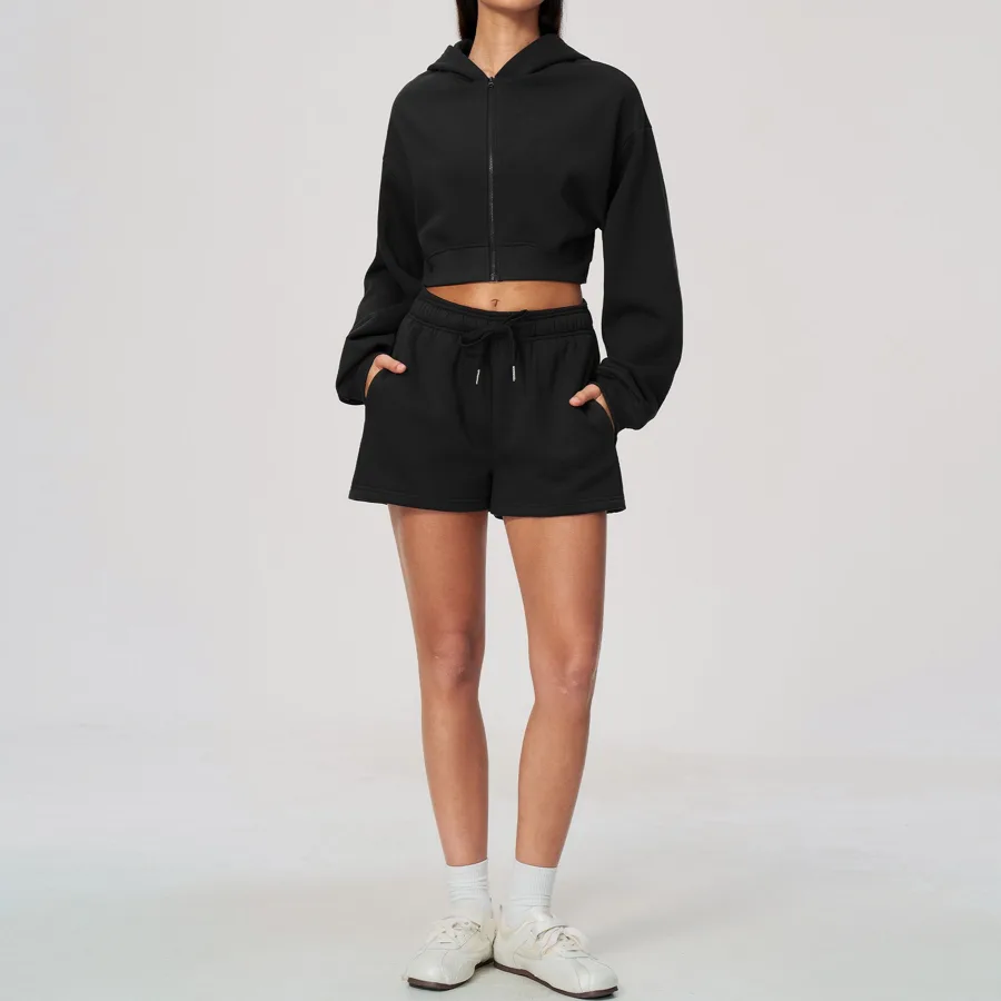 5555-1 Hoodie + 5555-1 Short Sweatpants Set TZ5555-6 — product image 1