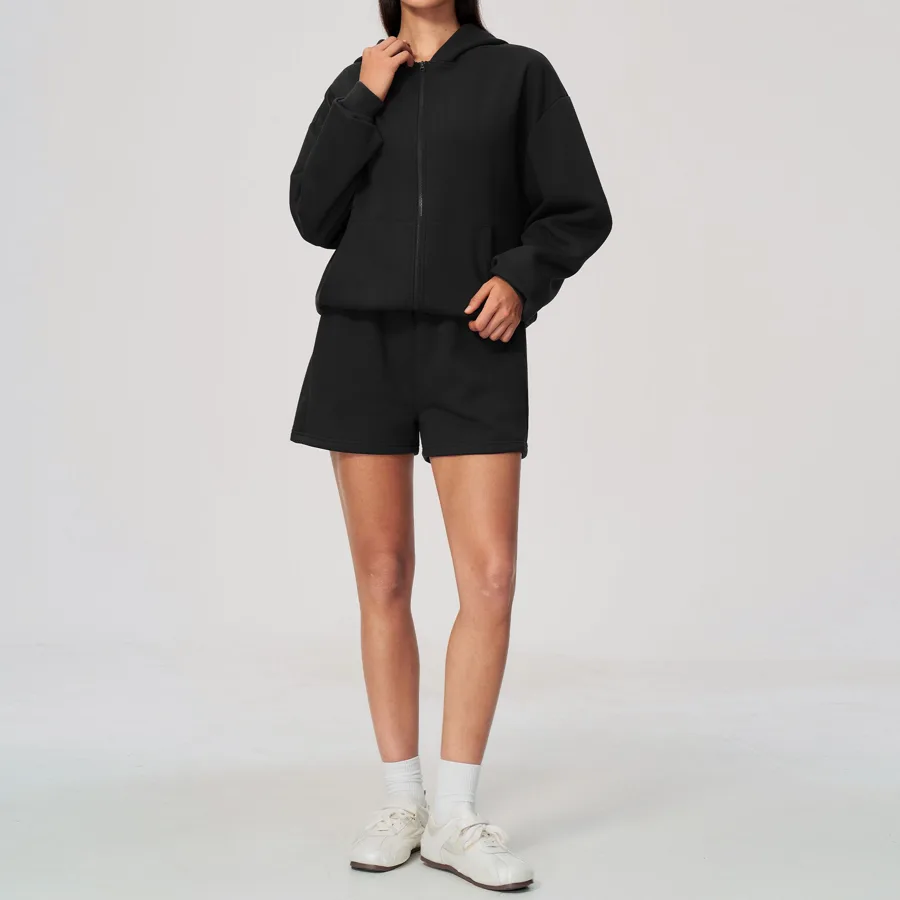 5555-2 Hoodie + 5555-1 Short Sweatpants Set TZ5555-8 — product image 1