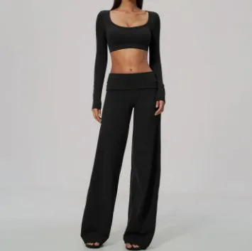 9599-1 Long Sleeve + 5529-2 Wide-leg Pants TZ9599-2 — product image 1