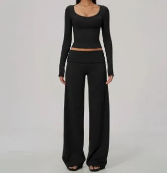 9599-2 Long Sleeve + 5529-2 Wide-leg Pants TZ9599-3 — product image 1