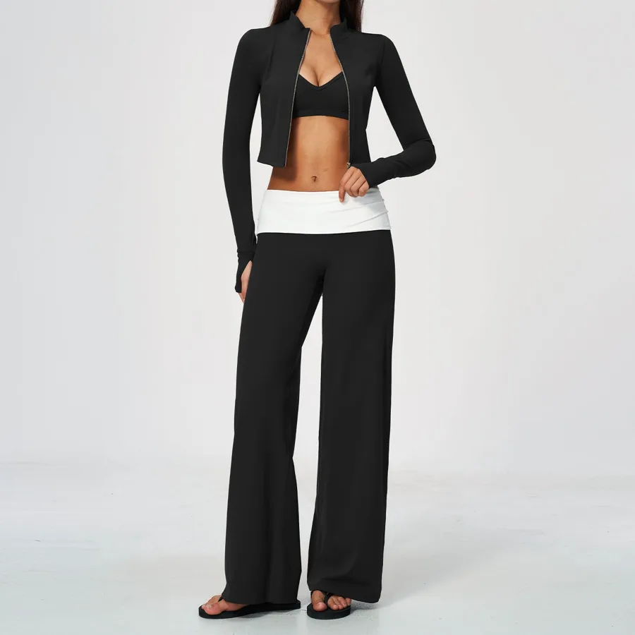 9666 Bra + 9699-2 Wide-leg Pants + 9666 Jacket TZ9666-4 — product image 1
