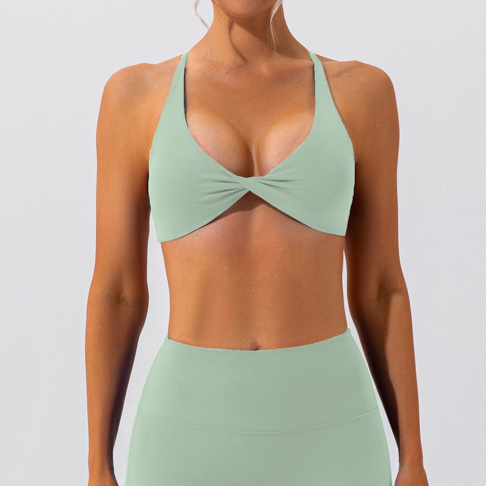 Cross-Back Yoga Sports Bra YW418 — product image 1