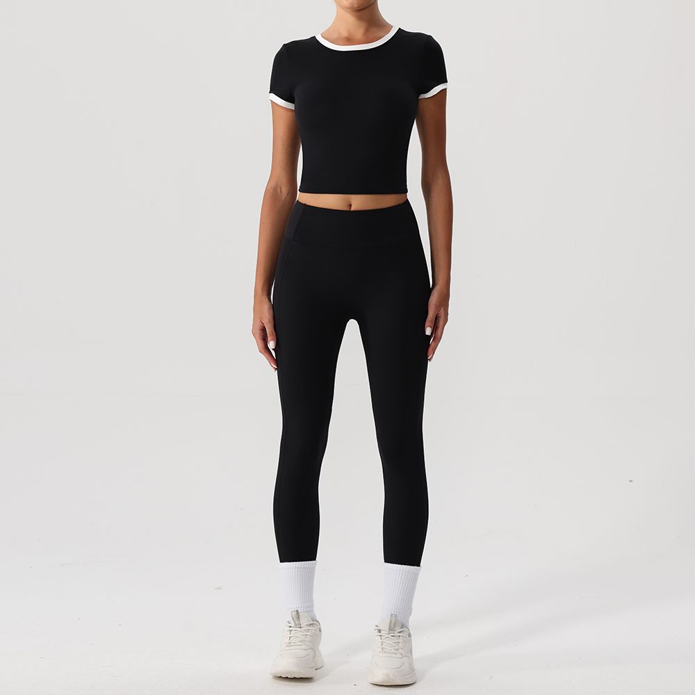 Sports Color-Block Short Sleeve + Pants Set YW558+KW429 — product image 1