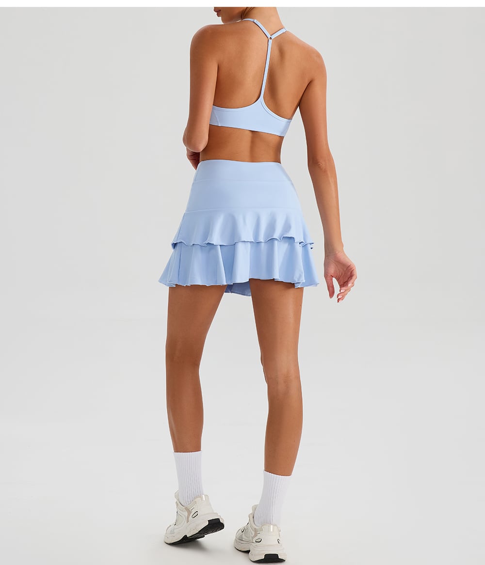 Double-Ruffle Tennis Skort with Safety Shorts 2
