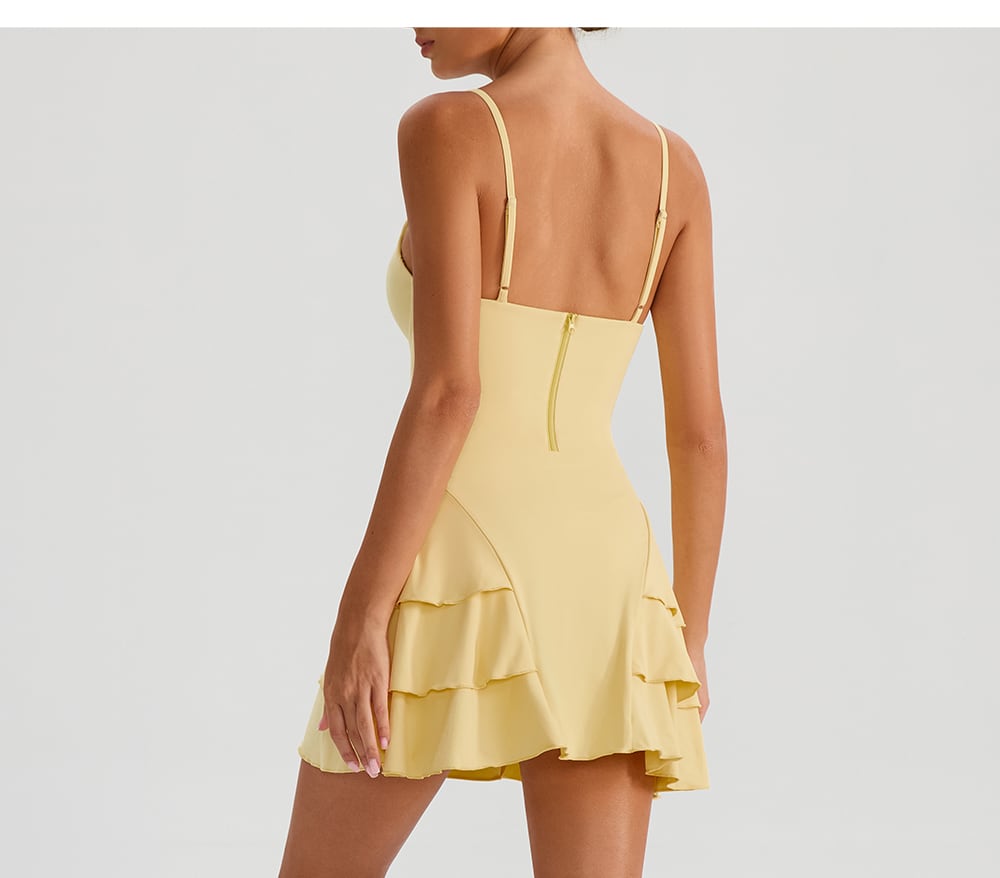 Halter Tennis Dress with Built-In Shorts 3
