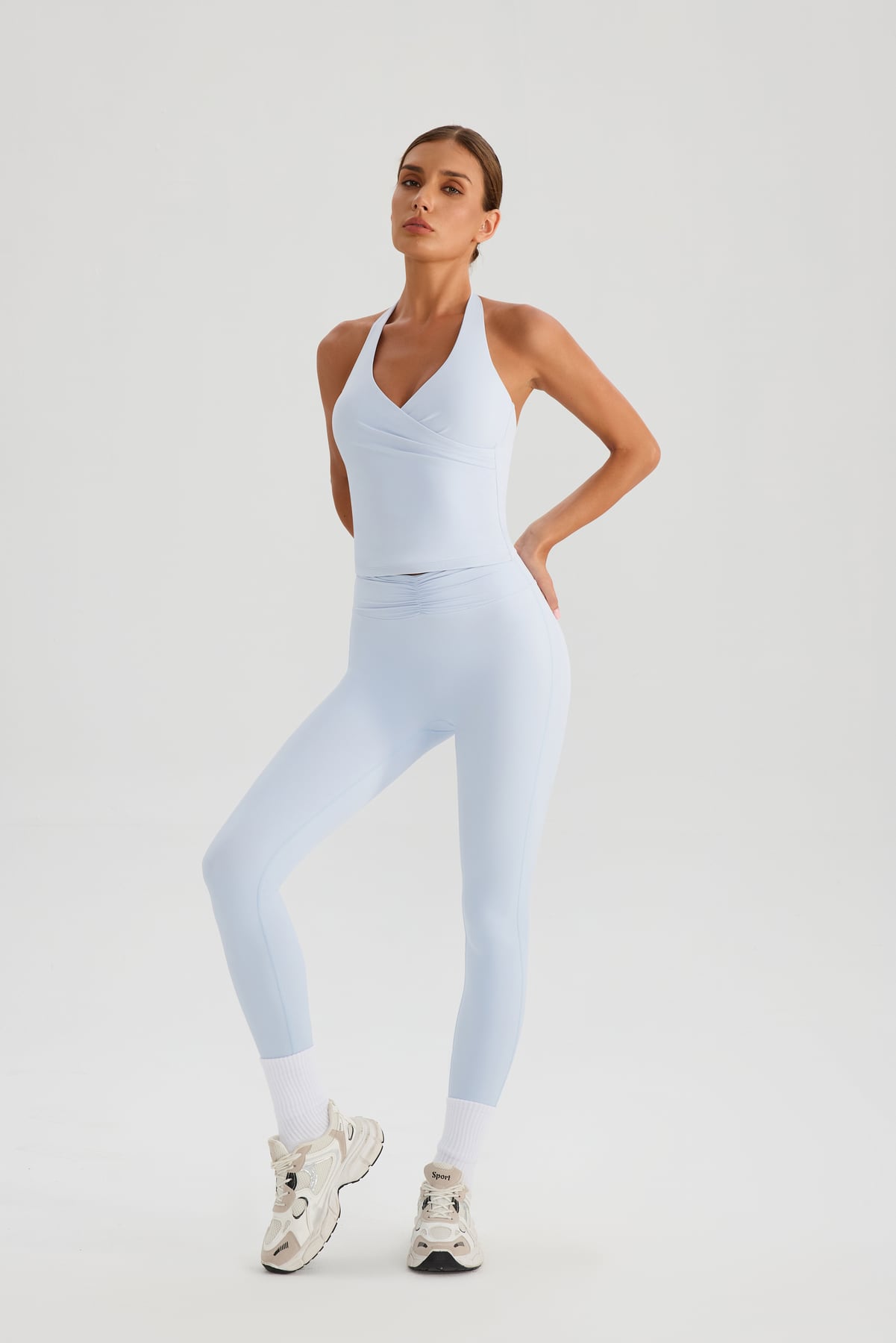 V-Neck Halter Padded Yoga Tank Top 1